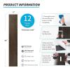 imageArt3d Peel and Stick Floor Tile Vinyl Wood Plank 12Pack 18 SqFt Aged Wood Rigid Surface Hard Core Easy DIY SelfAdhesive FlooringBrown Stone