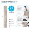 imageArt3d Peel and Stick Floor Tile Vinyl Wood Plank 12Pack 18 SqFt Aged Wood Rigid Surface Hard Core Easy DIY SelfAdhesive FlooringDusty Grey