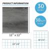 imageArt3d Peel and Stick Vinyl Floor Tiles 30Pack 12 x 12 inch Self Adhesive Waterproof Flooring Wood Planks for Kitchen Dining Room Bedrooms Cover 30 SqFt Grey OakGrey Oak