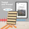 imageArt3d Wood Slat Acoustic Panels Set of 4  3D Fluted SoundAbsorbing Panels for Walls amp Ceilings Cream OakOak