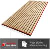 imageArt3d Wood Slat Acoustic Panels Set of 4  3D Fluted SoundAbsorbing Panels for Walls amp Ceilings Cream OakSilver