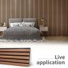 imageArt3d Wood Slat Acoustic Panels Set of 4  3D Fluted SoundAbsorbing Panels for Walls amp Ceilings Cream OakWalnut