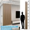 imageArt3d Wood Slat Acoustic Panels Set of 4  3D Fluted SoundAbsorbing Panels for Walls amp Ceilings Cream OakWalnut