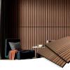 imageArt3d Wood Slat Acoustic Panels Set of 4  3D Fluted SoundAbsorbing Panels for Walls amp Ceilings Cream OakWalnut