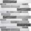 imageArt3d 10Sheet Self Adhesive Backsplash Tiles for Kitchen Bathroom 12 in x 12in Grey Marble Design A17012P10Gray
